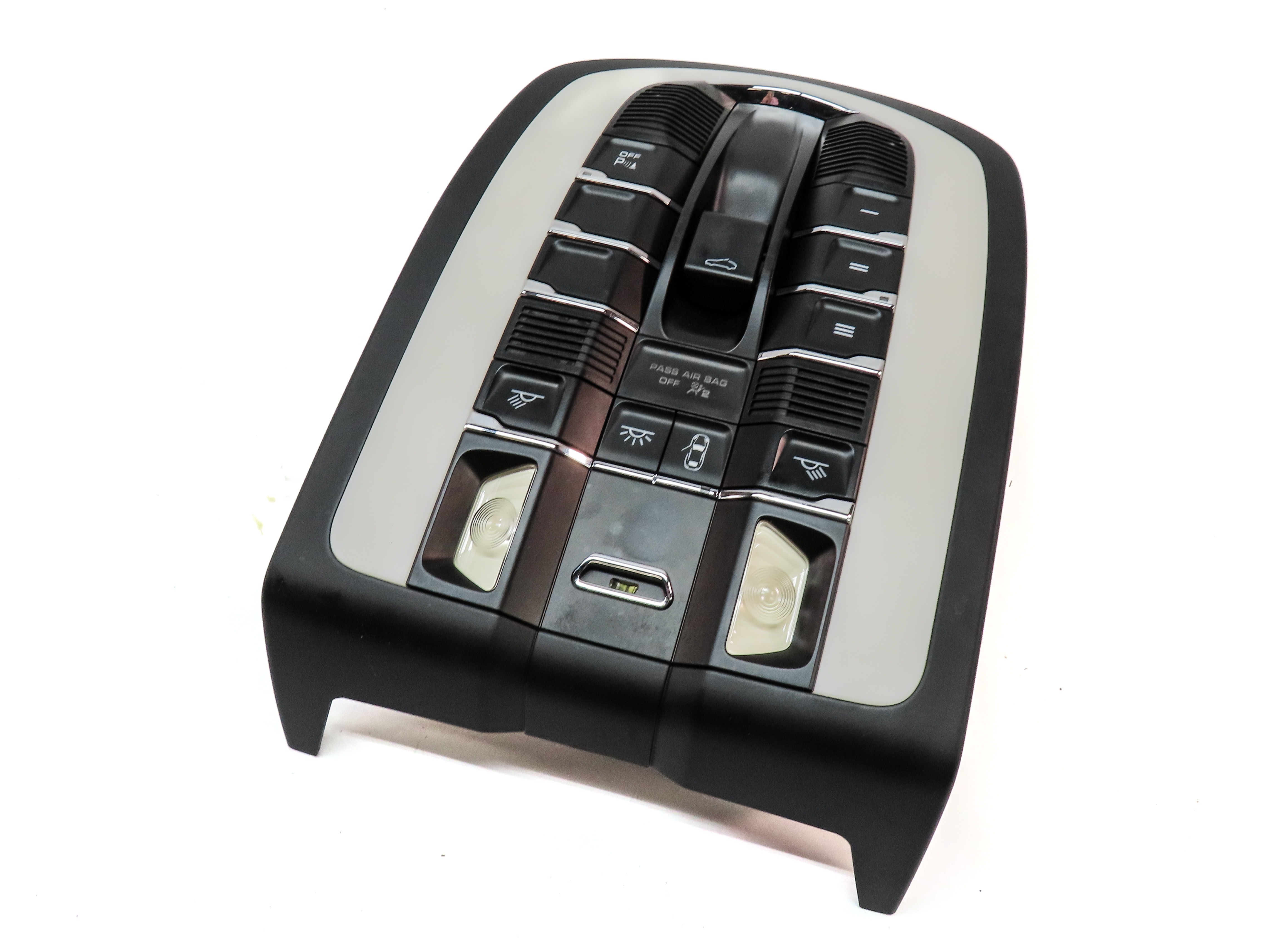 2011 PORSCHE CAYENNE 958 FRONT CENTER ROOF PRIMARY DOME LIGHT DOMELIGHT (BLACK) — exact item pictured